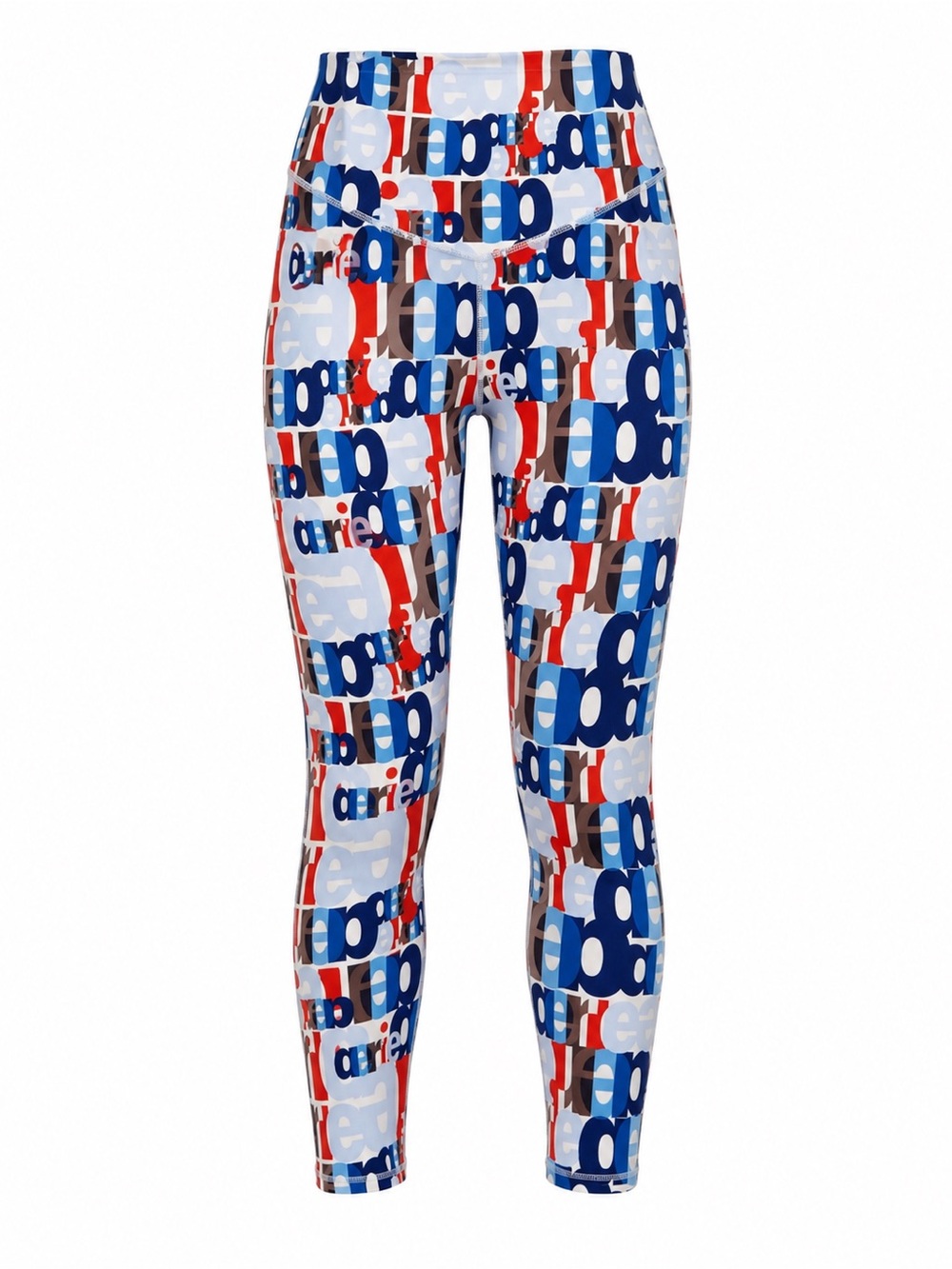 Aerie Feel Free High-Waisted 7/8 Legging in Multicolor Logo Print Size Large
